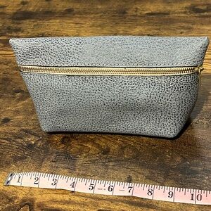 Make up bag in Fog from Portland Leather Goods